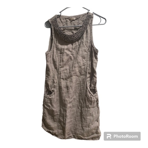 LIna Tomei Dress size Medium with Embellished neckline - Picture 3 of 5